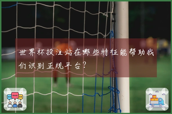 世界杯投注站在哪些特征能帮助我们识别正规平台？